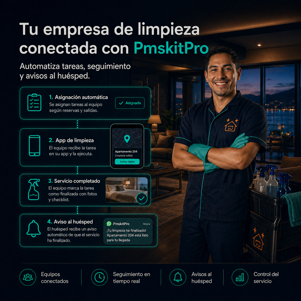 PMS Kit Pro · Coordinación sin grupos de WhatsApp ni hojas de cálculo